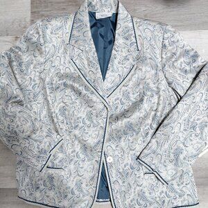 Women's Long Sleeve Paisley Blazer Jacket